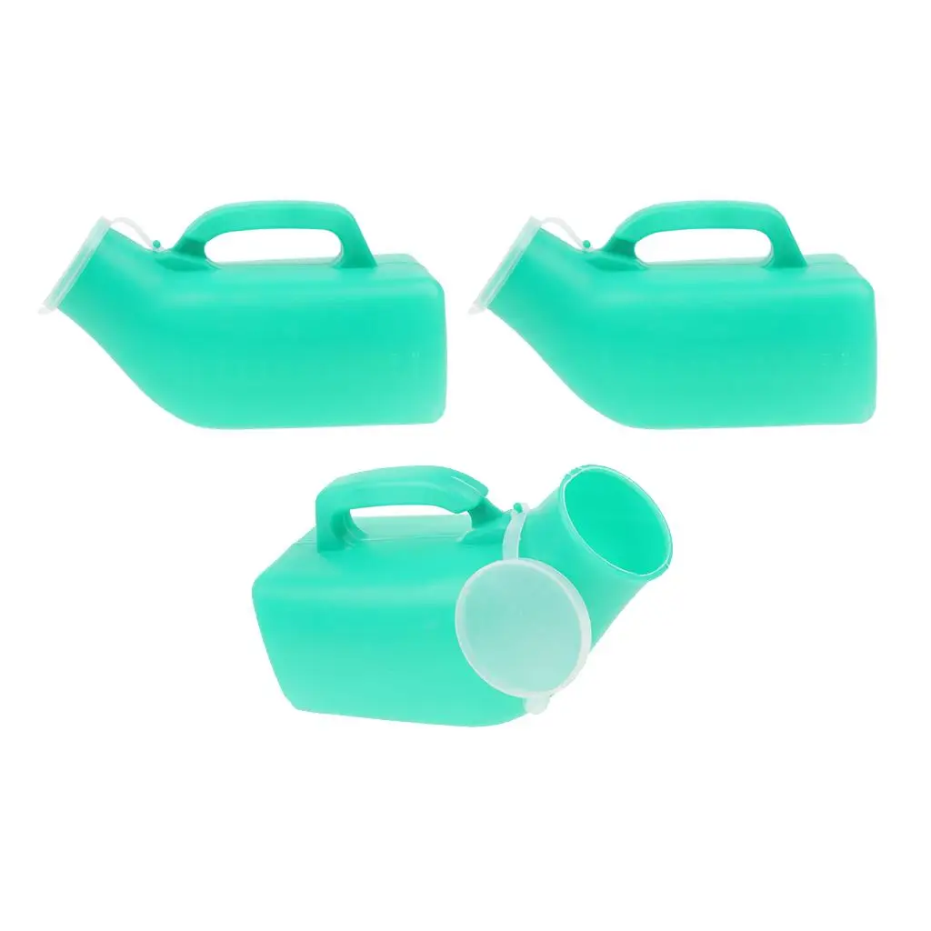Male Urinal Bottle with Lid Portable Plastic Urine Container Adult Potty Emergency Toilet for Disabled Elderly Patients