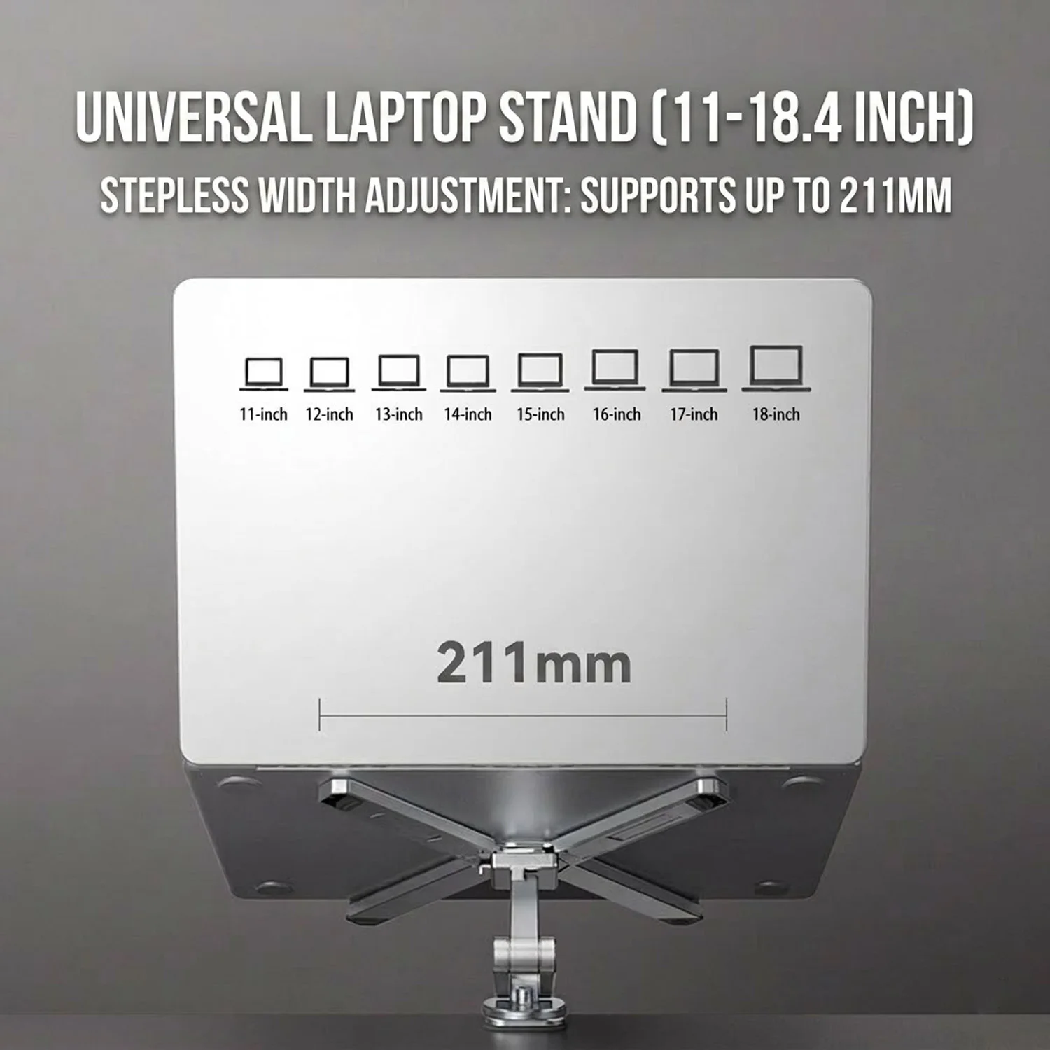 Ramię Stojak na Laptop 2026 Profesjonalny z Szybkozwalnianą Tacką, Aluminium Ergonomiczna Regulowana Wysokość Biurko Zacisk 360 Stopni Obracany dla Biurko Dom Gaming Streaming MacBook Pro Air Notebook 10-17 Cali — zdjęcie produktu 3