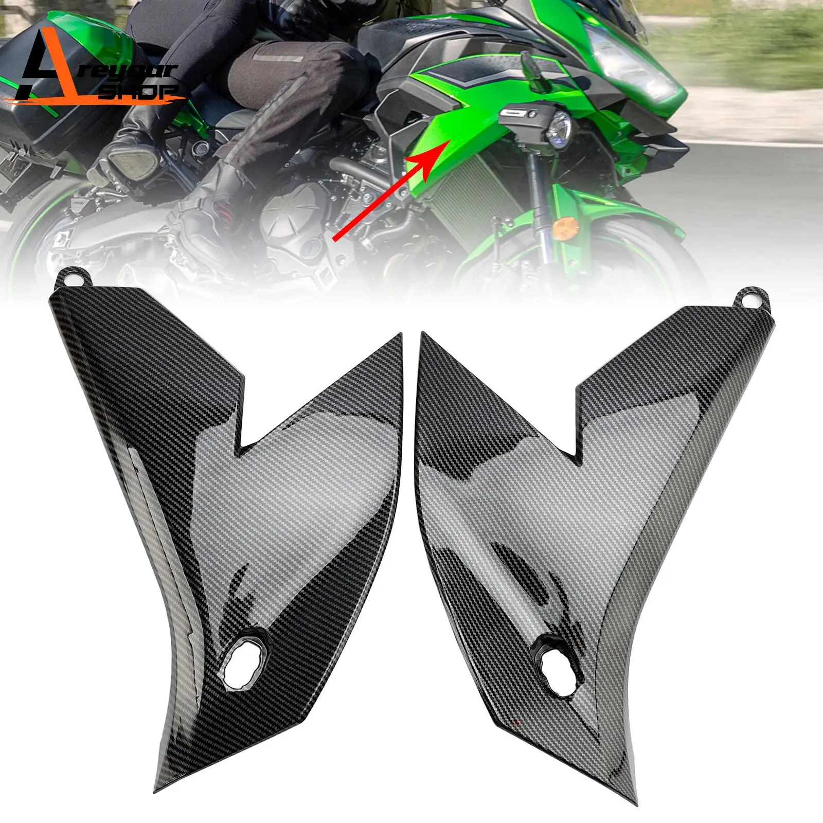 Side Frame Panel Guard Fairings Cover For Kawasaki Versys 650 KLE650 2022-2024