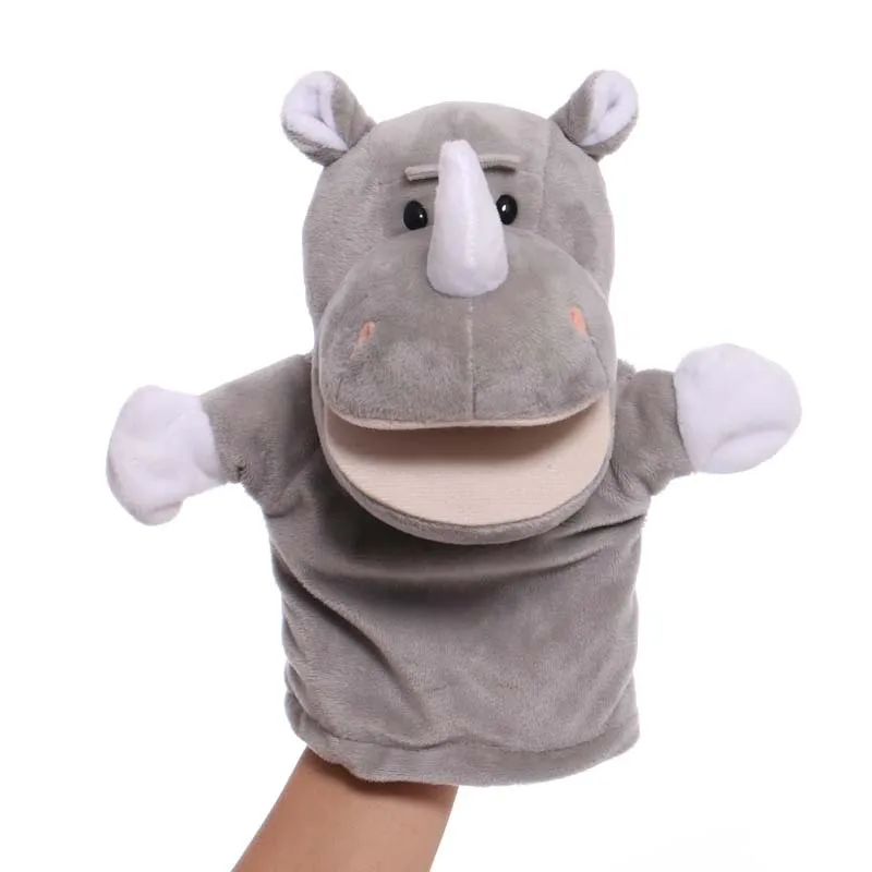 Brinquedos de pelúcia de pelúcia, Hand Finger Story Puppet, bonecas kawaii, brinquedos educativos do bebê, leão, elefante, macaco, crianças