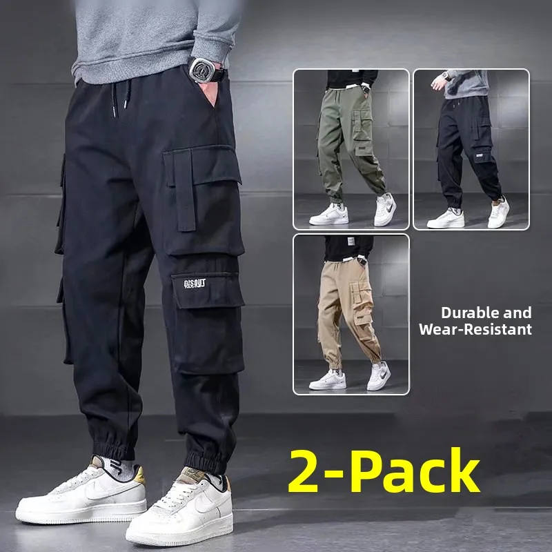 Men's Workwear Pants Summer Multi-Pocket Durable Tear-Resistant Construction Site Dirt-Resistant Casual Trousers Youth Style