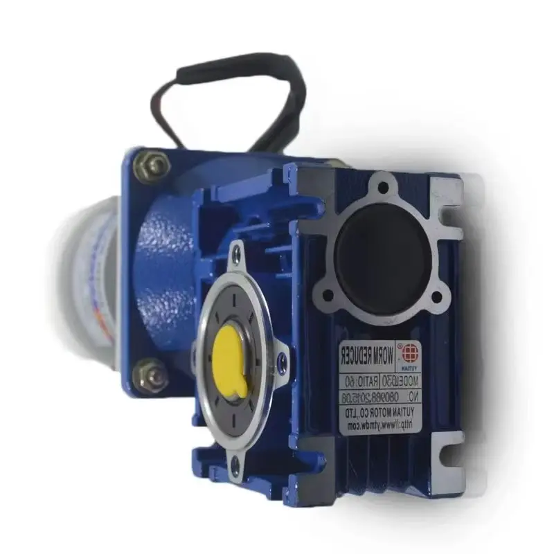 RV30 Gear Motor 120W Large Torque Slow Speed DC12V 24V Worm Gear Reducer Motor 18rpm-240rpm for Industrial Applications