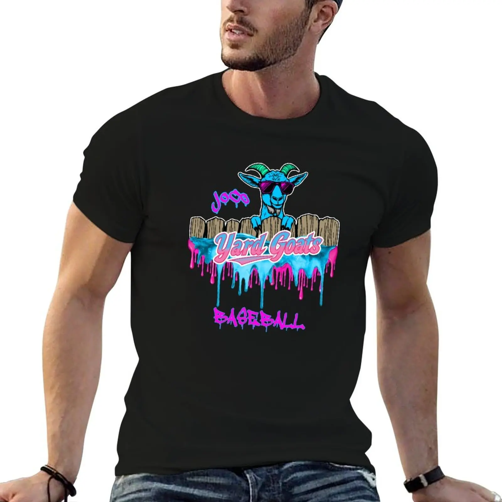 YG Goat Fence Drip T-Shirt man t shirt luxury designer mens t shirts casual stylish