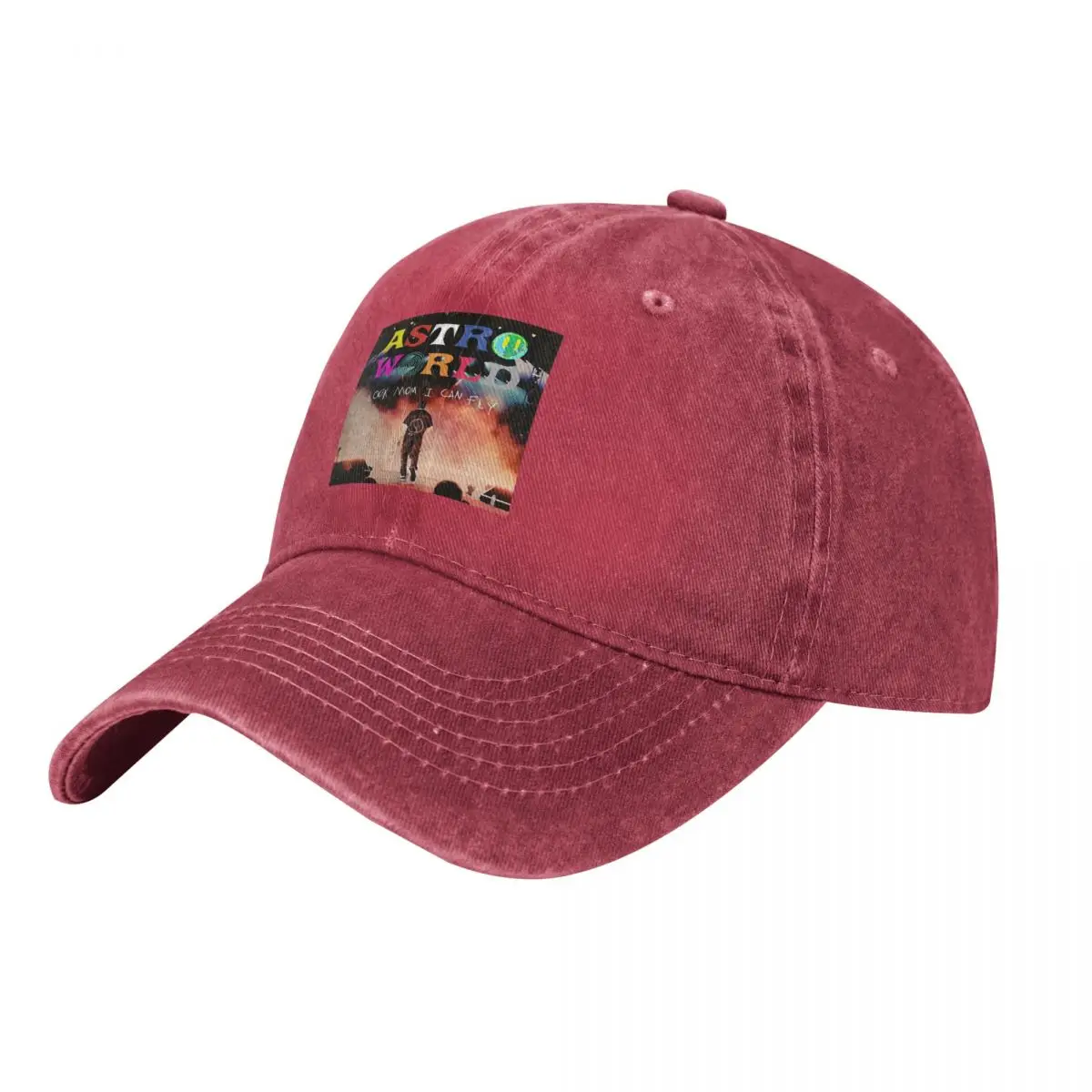 Washed Men's Baseball Cap Look Mom I Can Fly Trucker Snapback Caps Dad Hat A-Astroworld Golf Hats