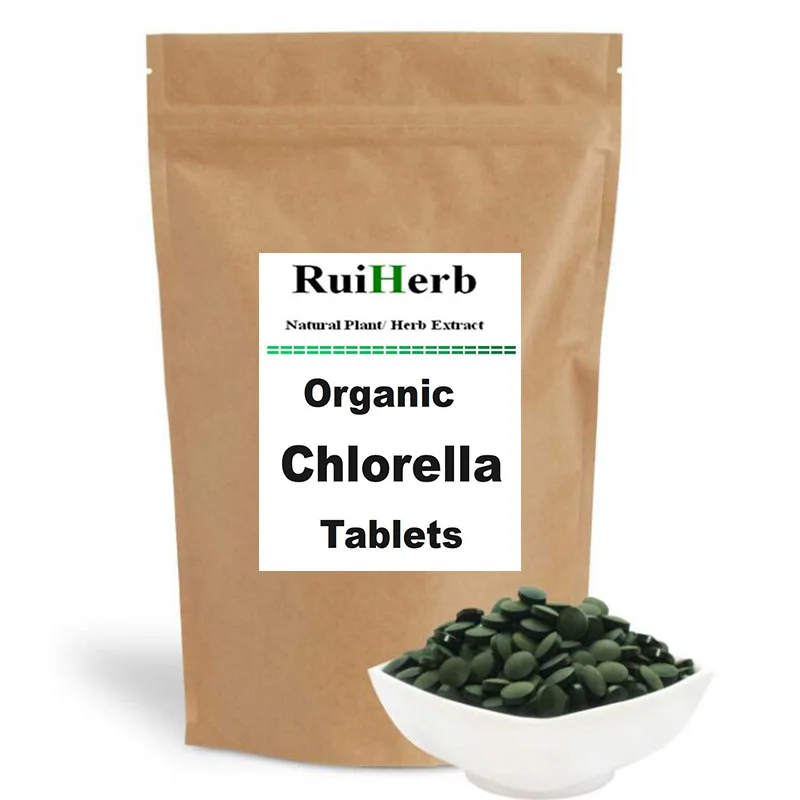 Frio pressionado chlorella comprimidos orgânicos, celular quebrado, Raw, 120pcs