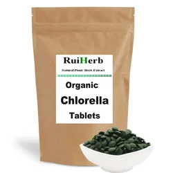 120pcs, Organic Chlorella Tablets Broken Cell Raw Cold Pressed