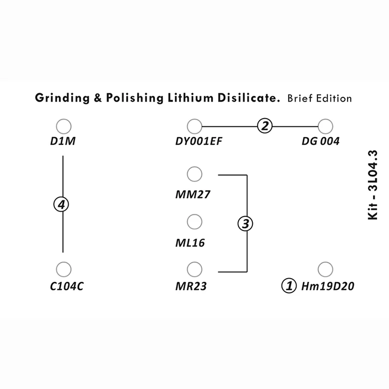 8pcs/Set Dental Grinding and Polishing Kit for Lithium Disilicate Dentistry lab Tool Drill Peoducts Diamond Disc/Stones/Burs