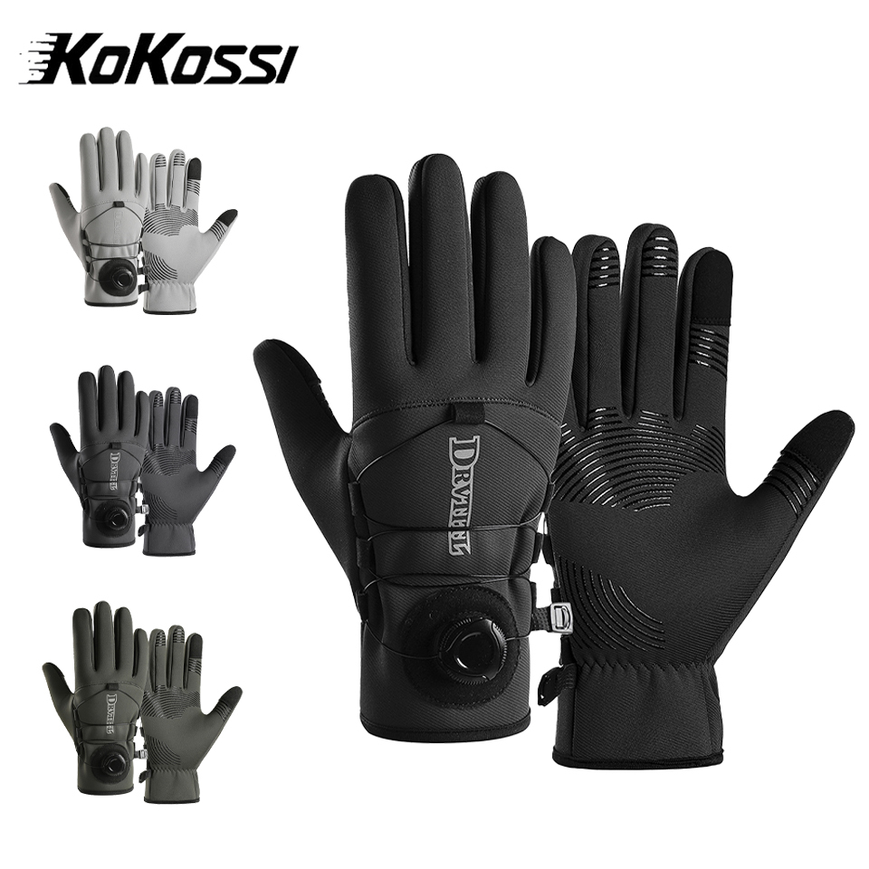 KoKossi Winter Windproof Warm Gloves Cycling Gloves Touchscreen Anti-slip Waterproof Outdoor Sports For Men Women Riding Skiing
