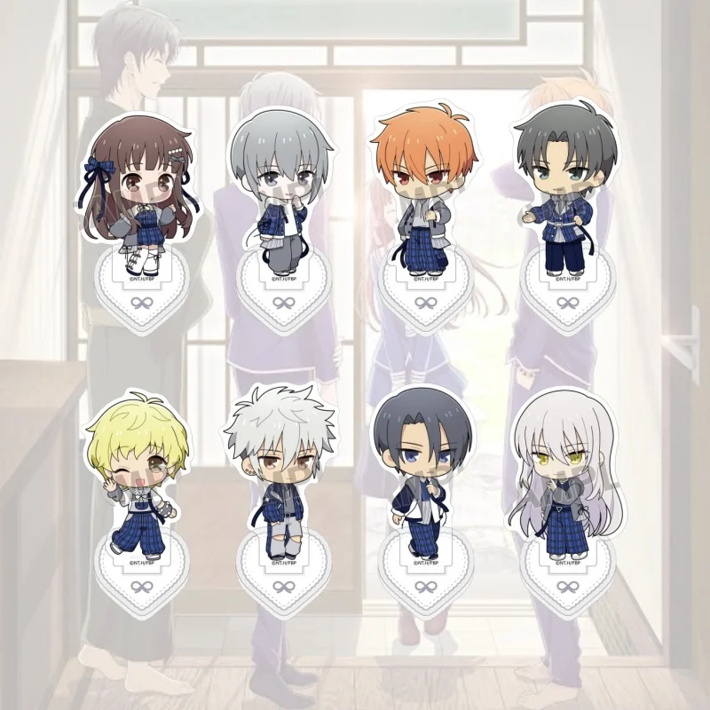 Llavero con soporte acrílico de Fruits Basket, Tohru Honda, Kyo Sohma, Yuki Sohma, Shigure Sohma, versión Q, lindo regalo coleccionable para fans.