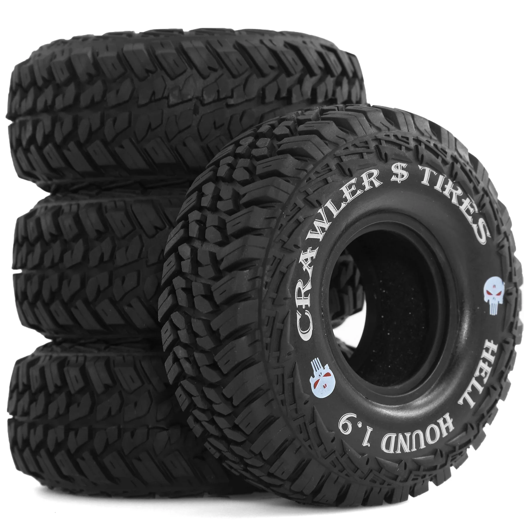 1.9 RC Tires 1/10 Rubber All Terrain Crawler Tyres For 1:10 Rock Mud Crawler Car Traxxas TRX4 Axial SCX10 II RC4WD D90 Tamiya view 2