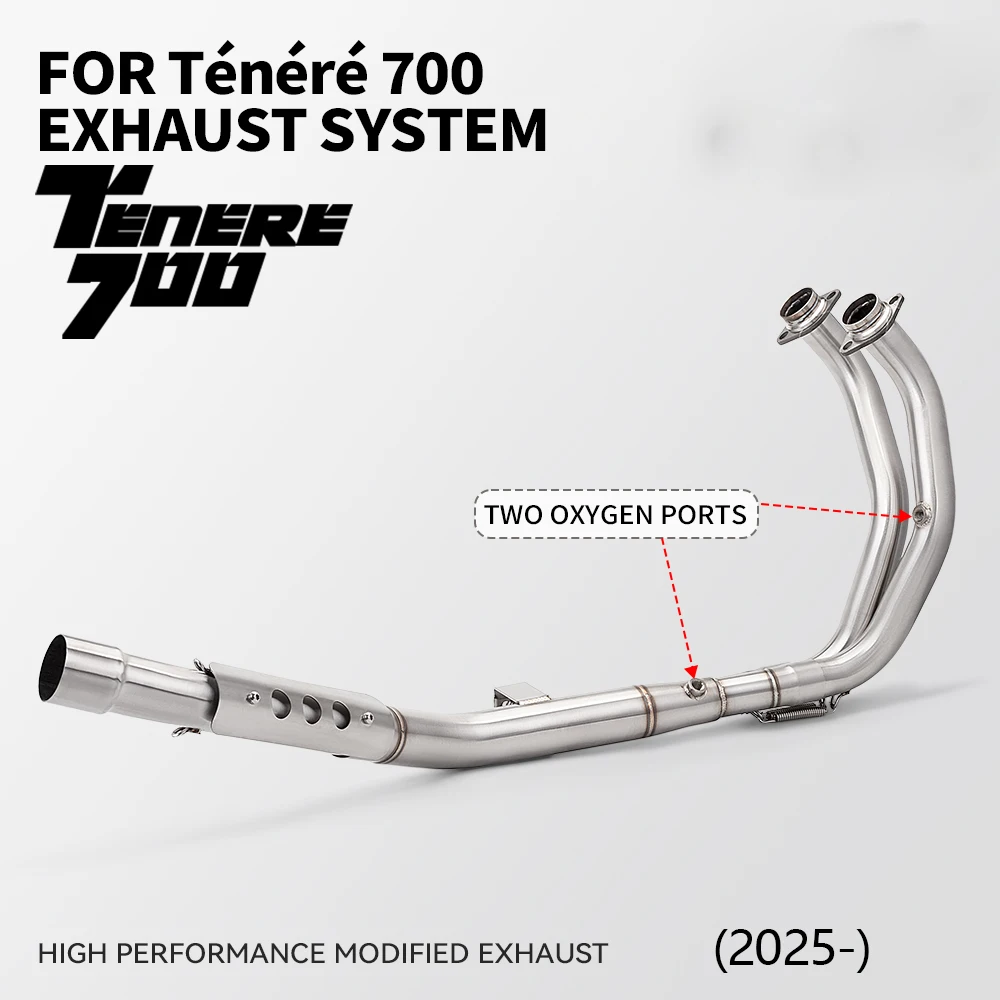 

Для мотоциклов Yamaha TENERE 700 T700 2019-2025 T7 XTZ 690 700: передняя труба выхлопного коллектора, совместимая с оригинальным глушителем