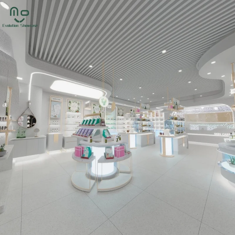 Custom.Luxury متجر مستحضرات التجميل عرض خزائن عرض ماكياج العطور متجر الرف عرض الرف #5