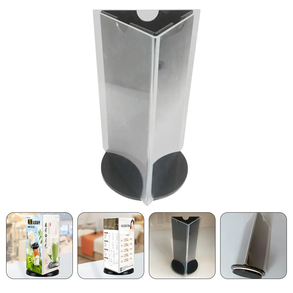 Rotating Table Card Display Stand A5 Professional Minimalist Price Tag Holder for Menu Drink List Price Sign Display in Cafe