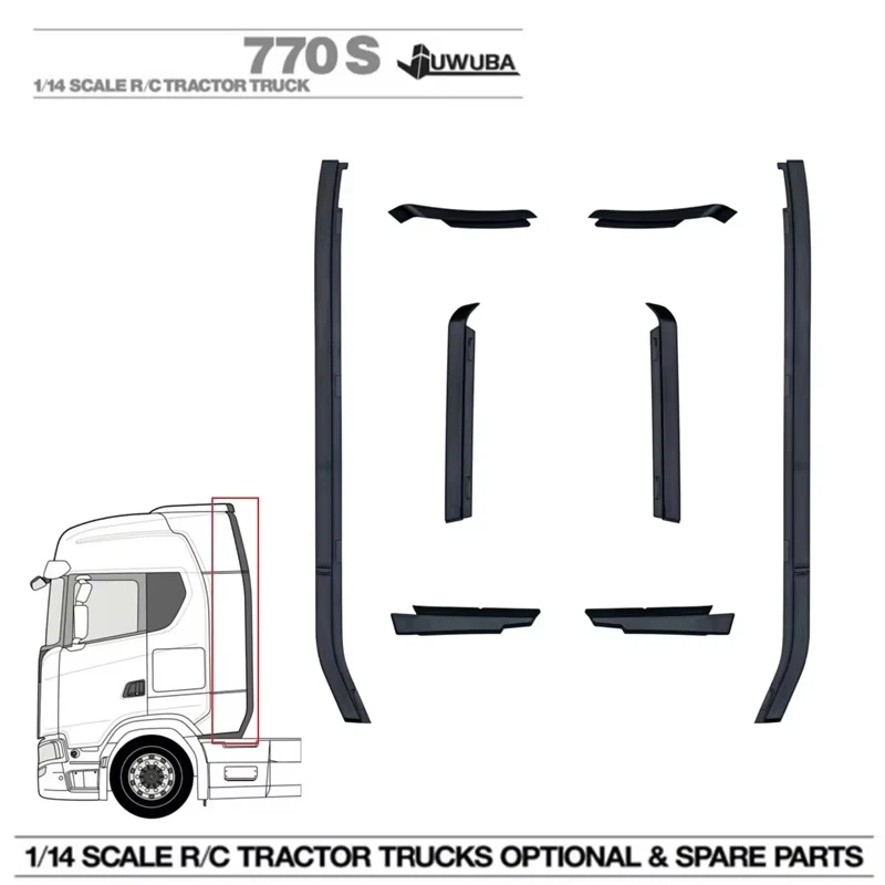 Tail Edge Strip Flange Modification 770-K20 for 1/14 Tamiya RC Dump Truck SCANIA 770S 6X4 56368 8X4 56371 Car Accessories