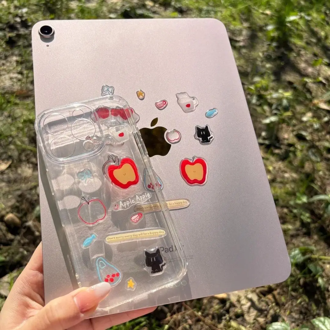 3D Puffy Jelly Decals Red Korean Cute Girl High Value for DIY Phone Case Laptop Scrapbooking Sticker Self Adhesive