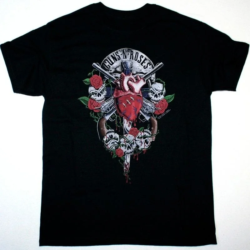 

GUNS N ROSES 1990 T-shirt Men's and Women's Short Sleeves American Retro Band Top T-shirt Summer Men's Street Wear