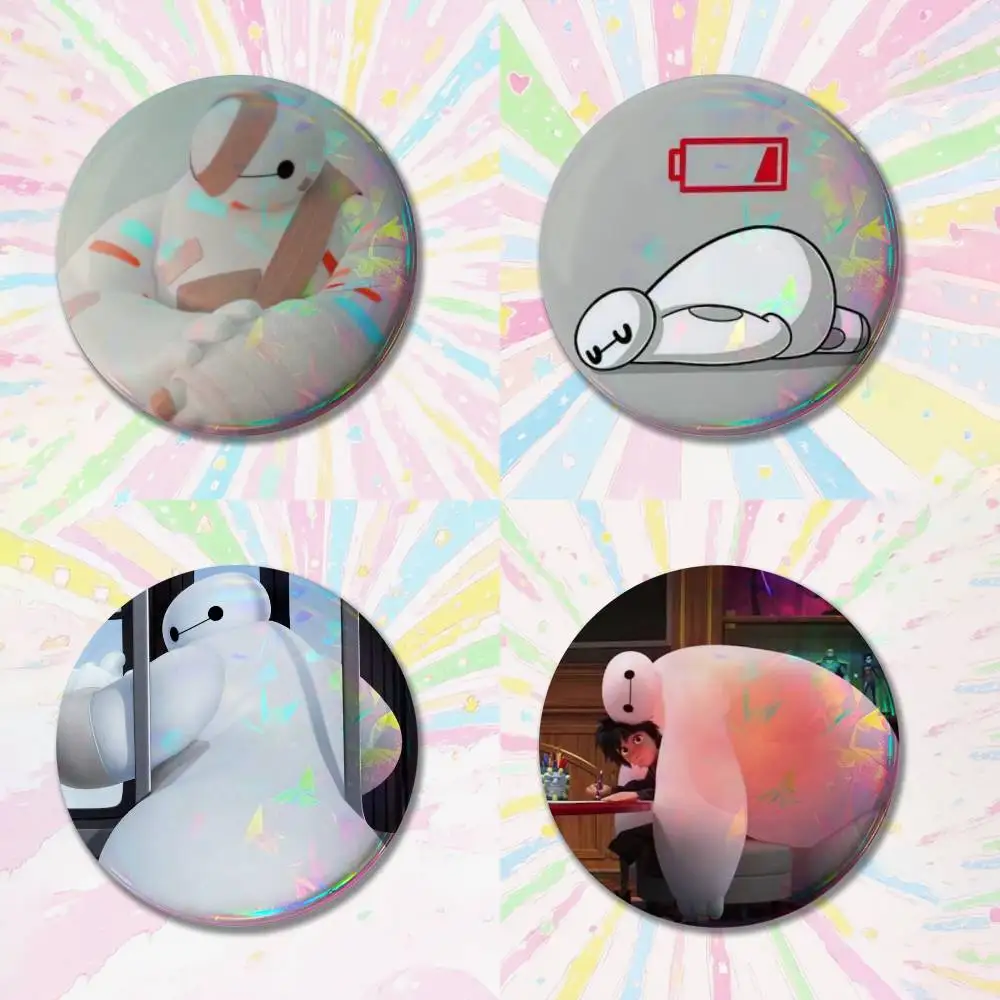 Inflatable White Robot Pin Button Custom Anime Role Old-school Brooch Cartoon Collar Badge Jewelry Gift Fans