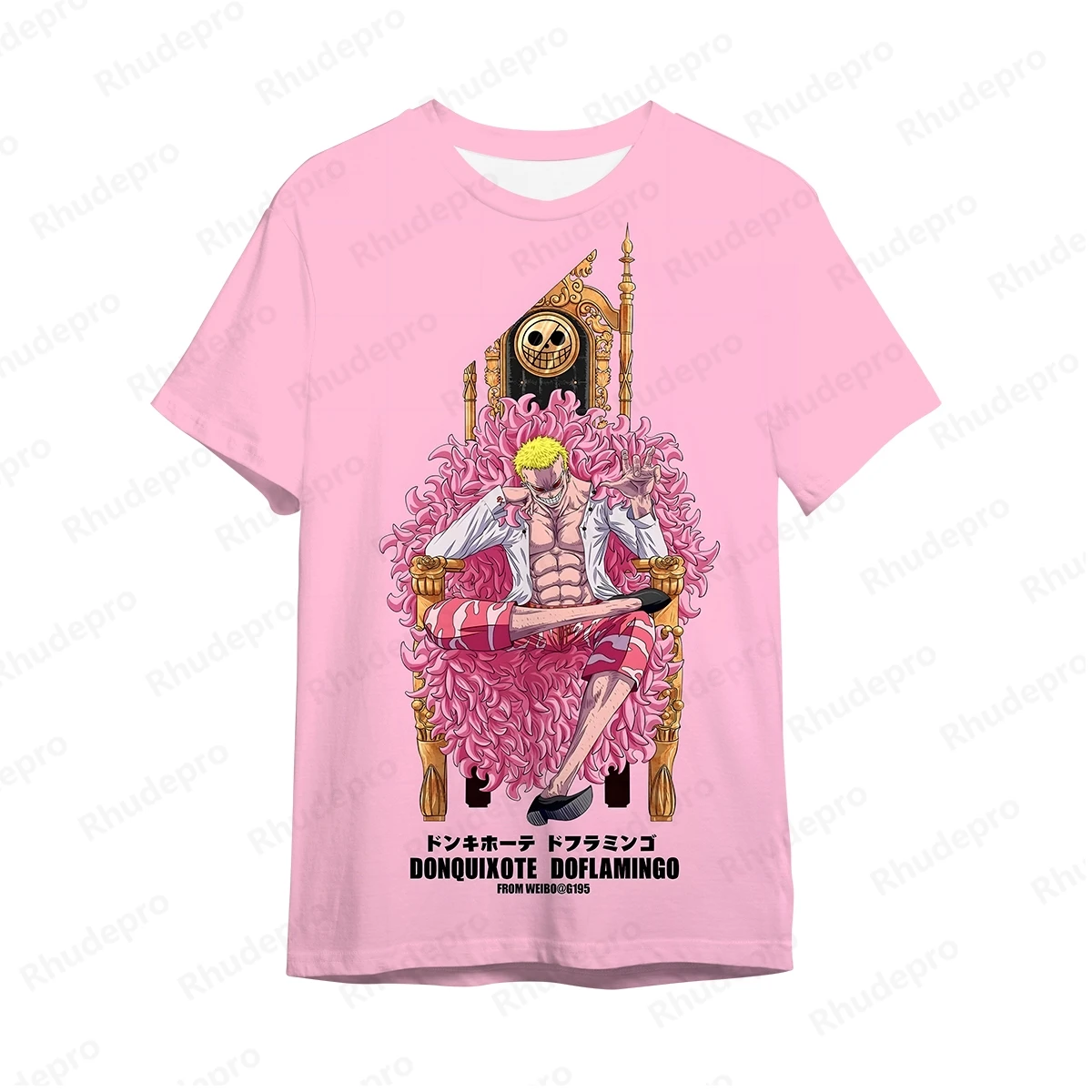 Camiseta masculina luffy de anime com impressão 3D gola redonda, camiseta solta de manga curta, peça única casual, verão, 2024