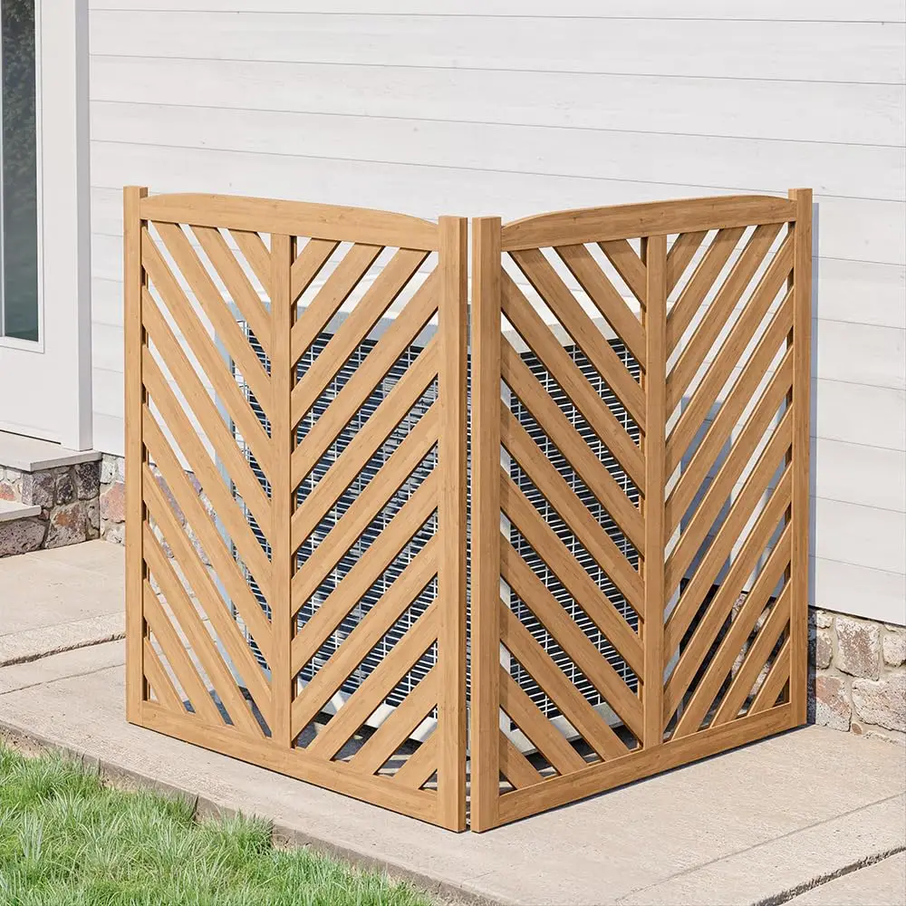 Privacy Fence Panels for Outside, Wooden Air Conditioner Fence Pool Equipment Generator Trash Can Enclosure Outdoor, Customized