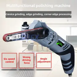 220V Handheld Mini Electric Belt SandPaper Machine Electric Sanding Polishing Machine Belt Sander Wood Sand File Molding Machine