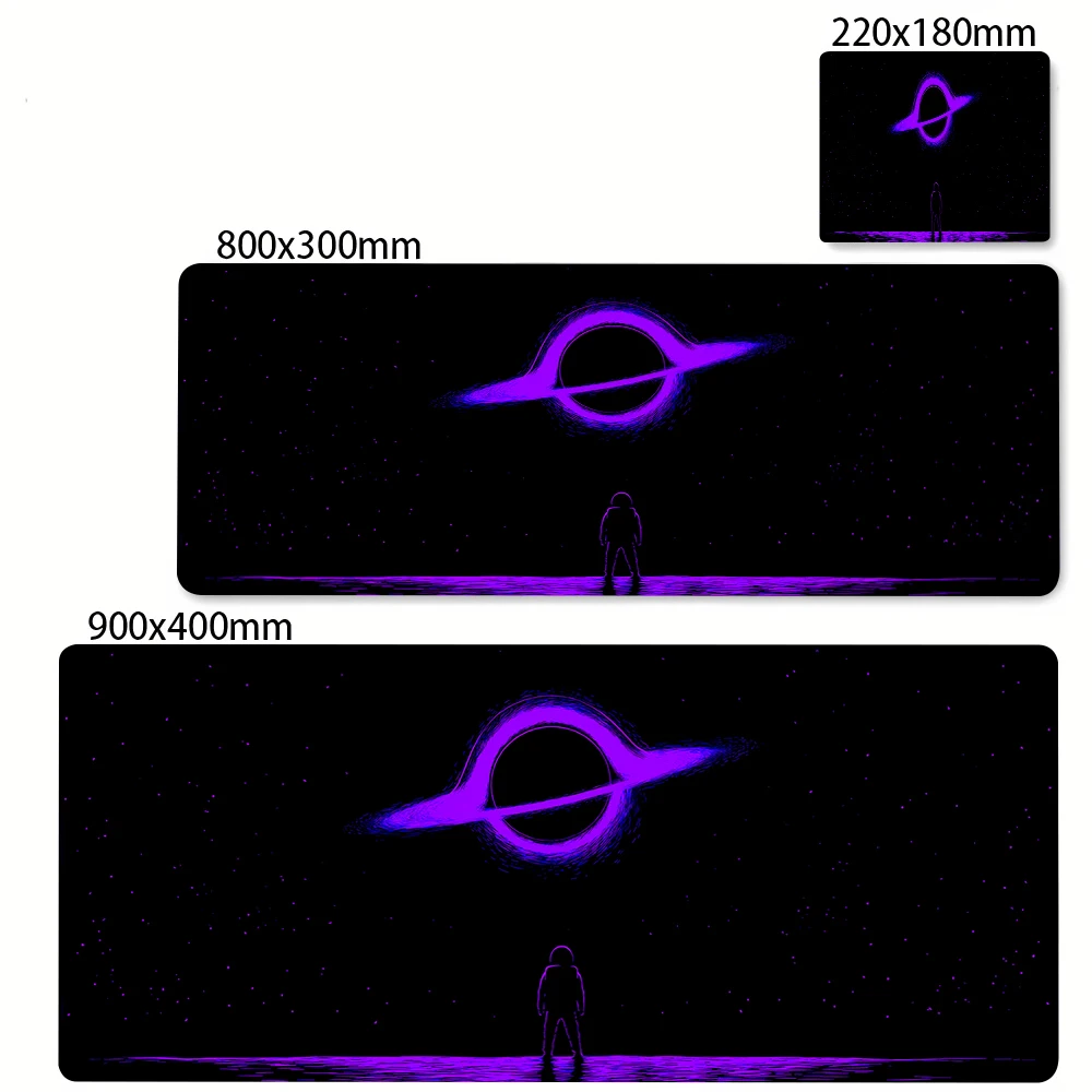 Colorful Ring Planet Large Gaming Mouse Pad Non Slip Rubber Desk Mat Waterproof Star Space Keyboard Mat for PC Office Decor