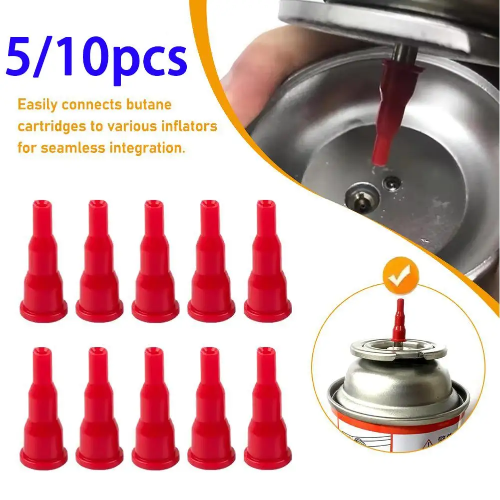 5/10pcs Universal Reusable Butane Nozzle Adapter Convert Cassette Tank Into Inflatable Tank Lighter Spray Gun Gas Refill Head