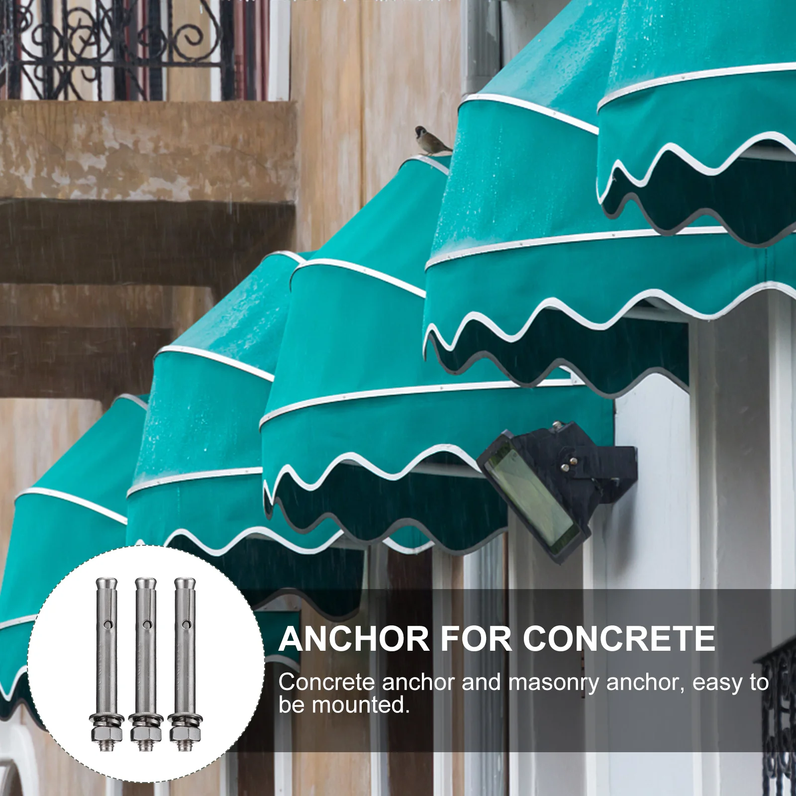 

10Pcs Pool Safety Cover Anchor Expansion Bolts Stainless Steel Concrete Sleeve Anchor Masonry Bolt Kit External Expansion Bolt