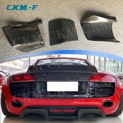 Carbon Fiber Rear Lip Diffuser Splitters Aprons for Audi R8 V8 V10 2008-2015 FRP Back Bumper Protector Car Styling