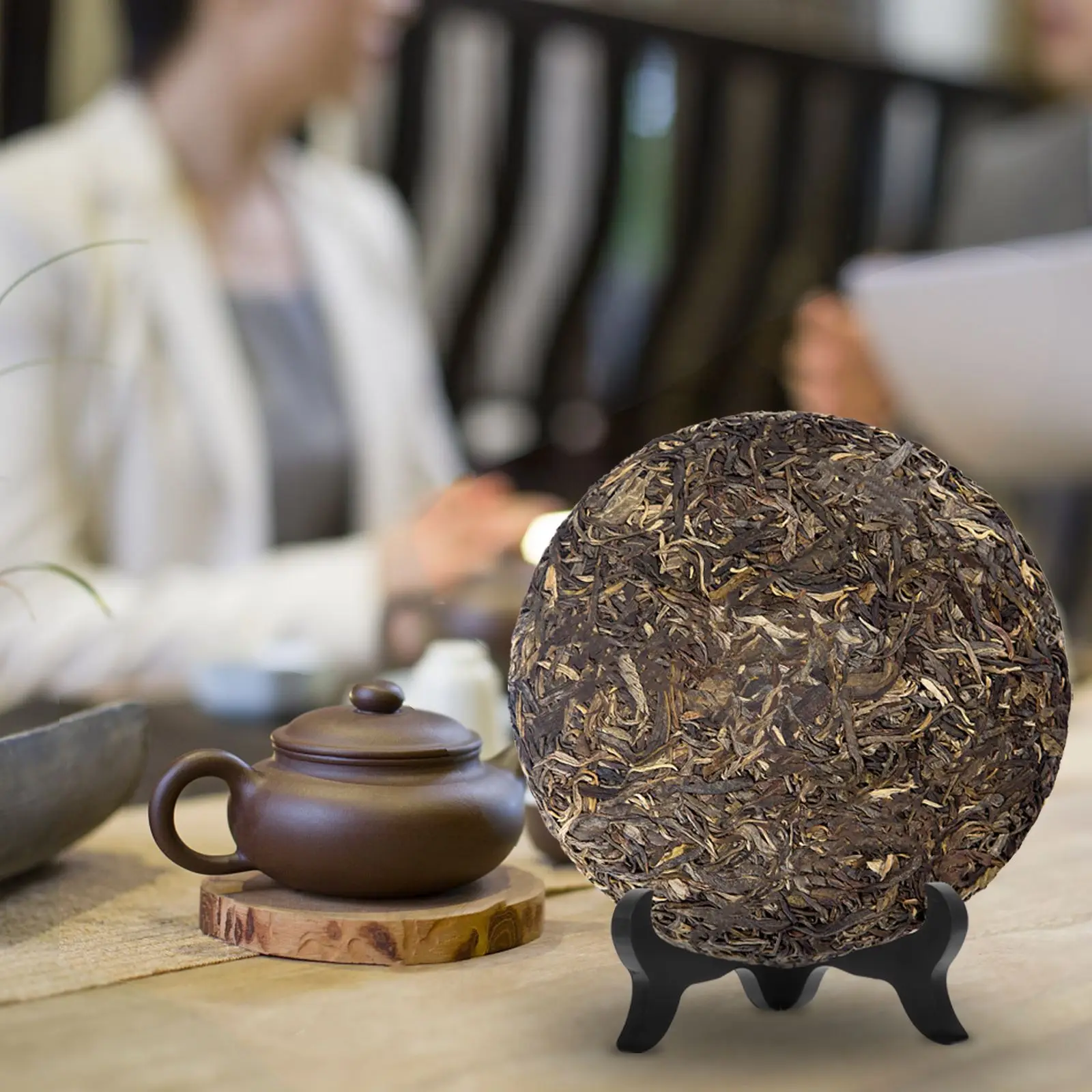 Plate Stand Ornament Stand Tea Cake Stand White Tea Puer Tea Display Stand Frame Display Stand Tabletop Showcase Rack