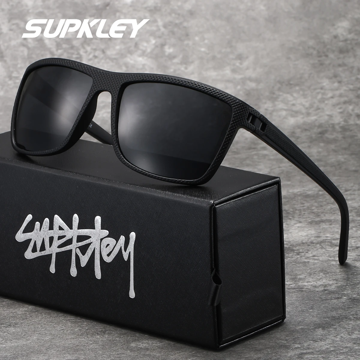 نظارات شمسية مستقطبة للنساء من SUPKLEY بإطار مربع من مادة الكمبيوتر خفيفة الوزن وخفيفة الوزن للرجال هدية للعطلات وصيد الأسماك والقيادة