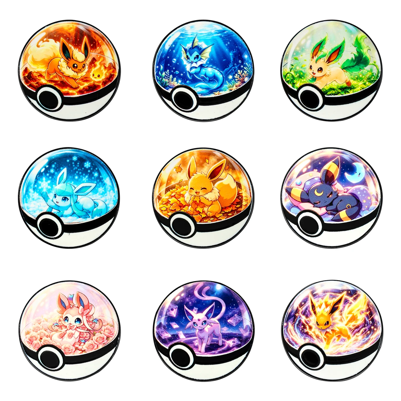 9-teiliges Set Niedliche Anime-Pokémon-Pikachu-Emaille-Pins, schlafender Bulbasaur, Schiggy, Glumanda, Abzeichen, Broschen für Taschen, für Fans, Schmuck