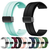 20 22mm Silicone Watchbands For TicWatch Pro 3 Ultra Band GPS/LTE For Ticwatch GTX S2 E2 E3 GTH/GTW Sports Magnetic Buckle Strap