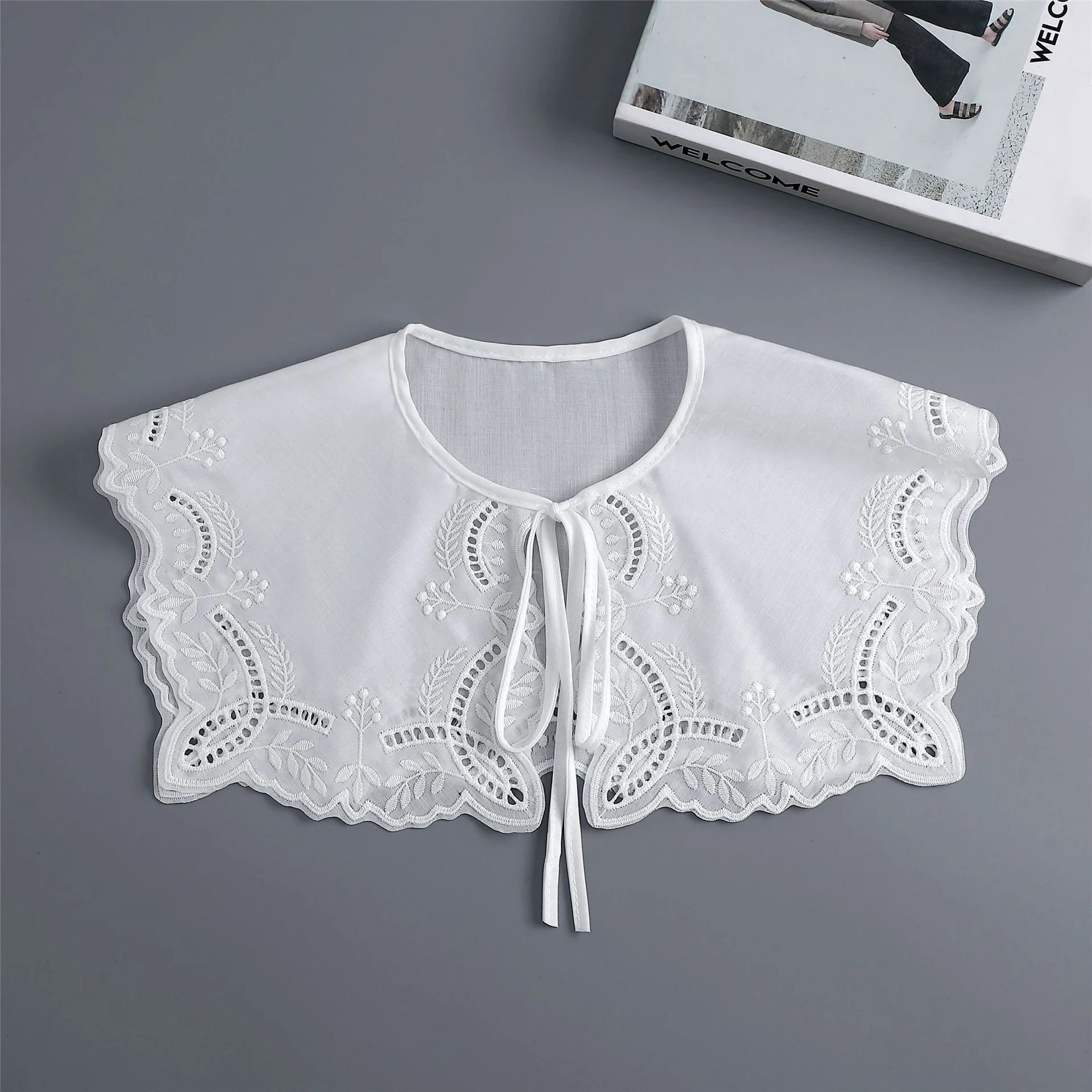 

Linbaiway модный шарф с большими лацканами и искусственным воротником, шаль, женская рубашка, жилет с накладным воротником, рубашка для девочек, короткая шаль со съемным воротником