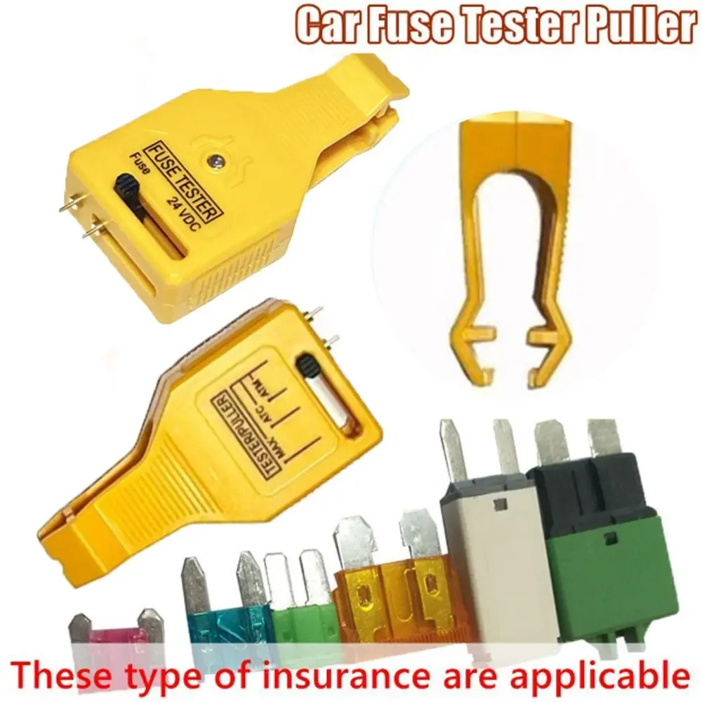 New Universal Car Fuse Tester Puller Easy to Use with LED Indicator Light Auto Checker Plastic Removal Tool for Car Fuse