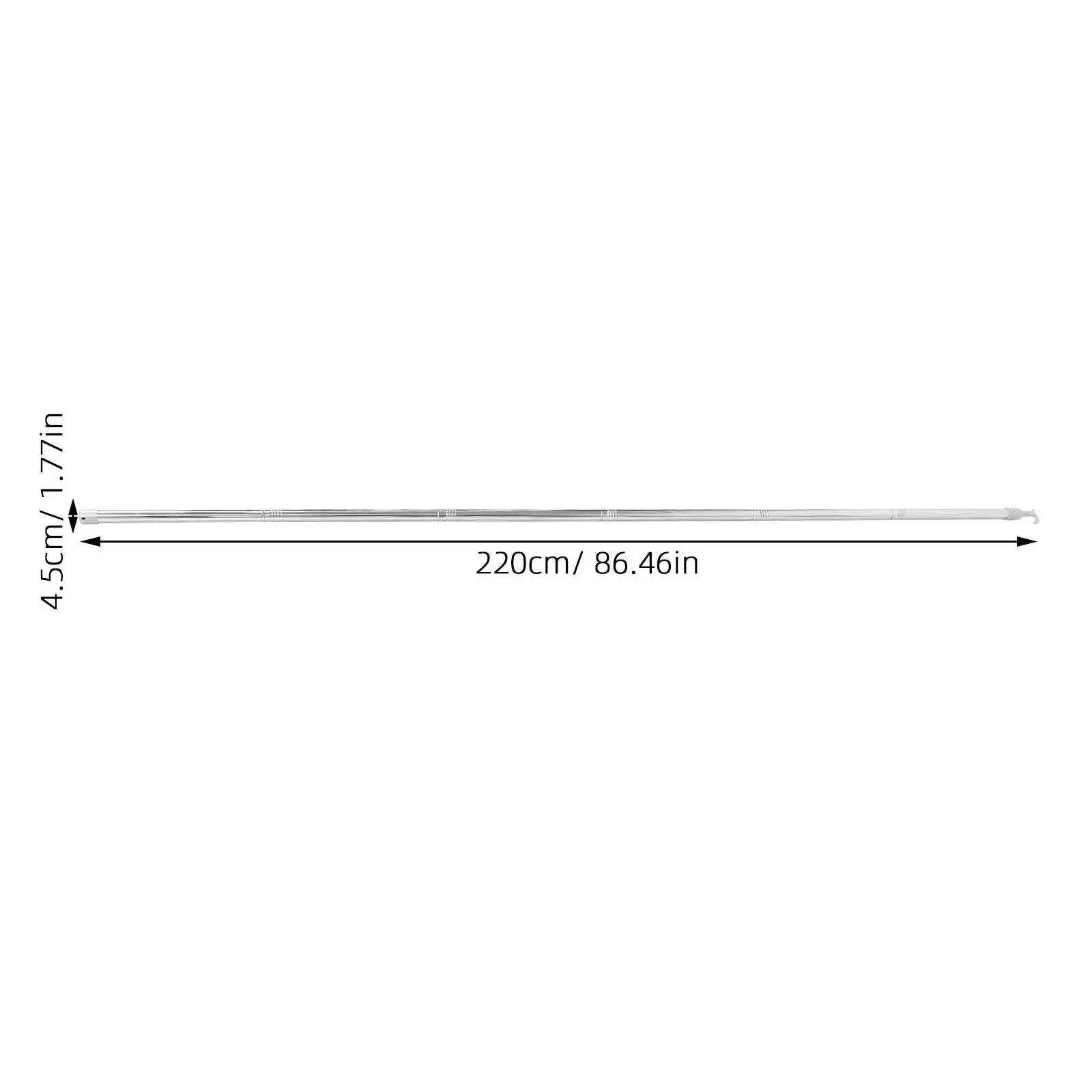 Stainless Steel Blinds Opening Rod Privacy Curtain Push Pull Handle Adjustable Length Awning Window Opener for Bedroom Kitchen