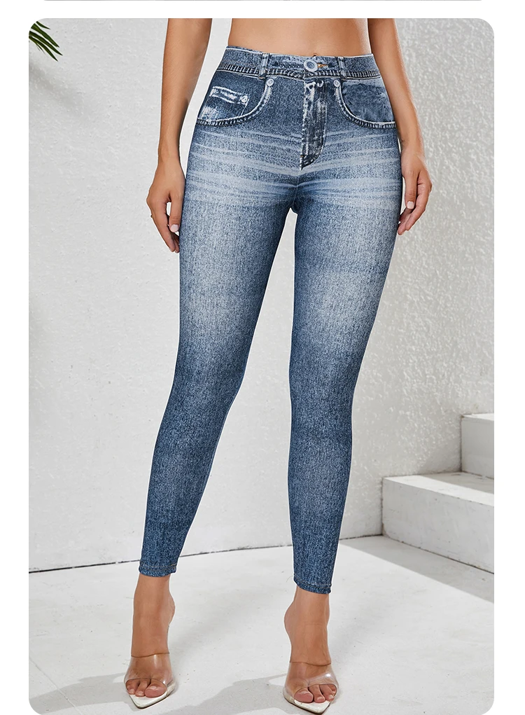 Non-denim Retro Leggings Women Sport Slim Tights Leggings Fitness High Waist Pants Clothing Workout Running Quick Dry Leggings