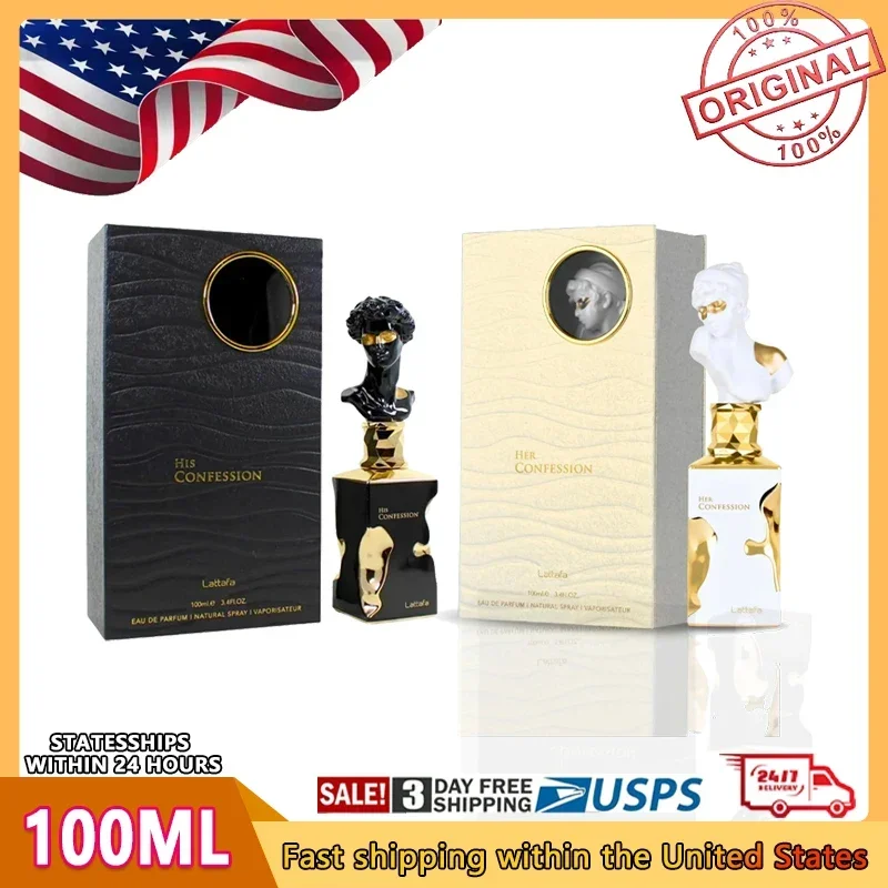 

Духи 3,40 унции, 100 мл, стойкий аромат для женщин, латтафа, ее исповедь, ваниль, цветочный янтарный мускус, парфюмерная вода