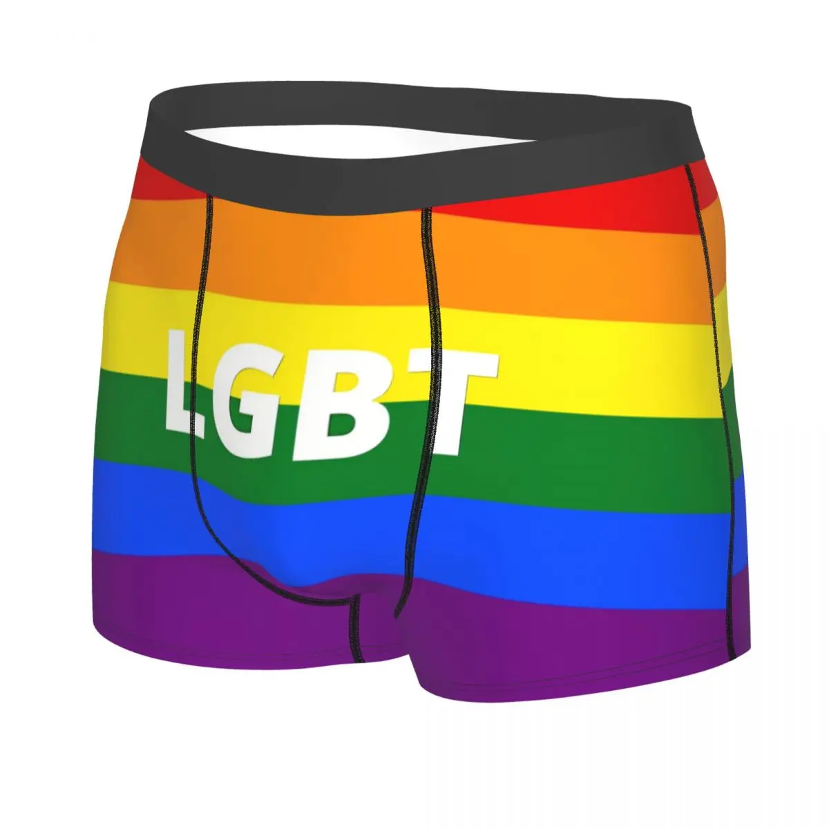 LGBT Men Boxer Briefs Pride Flag Breathable Creative Underwear Top Quality Print Shorts Gift Idea