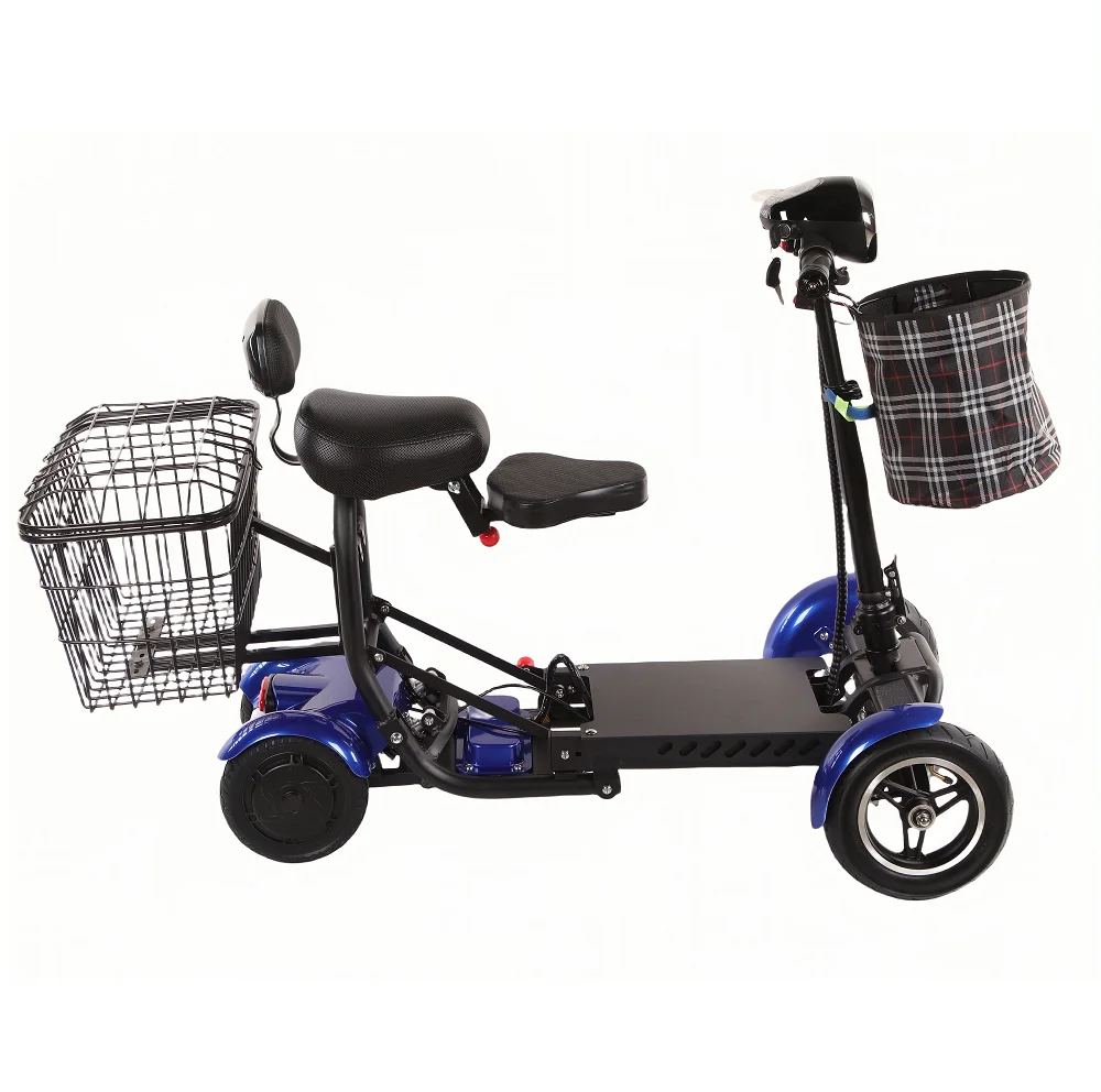 Solid Tyre  3 Speed  Powerful Motor  8 Inch  Mini 250w Green Energy Elderly Folding Handicap  Electric Scooter Bike