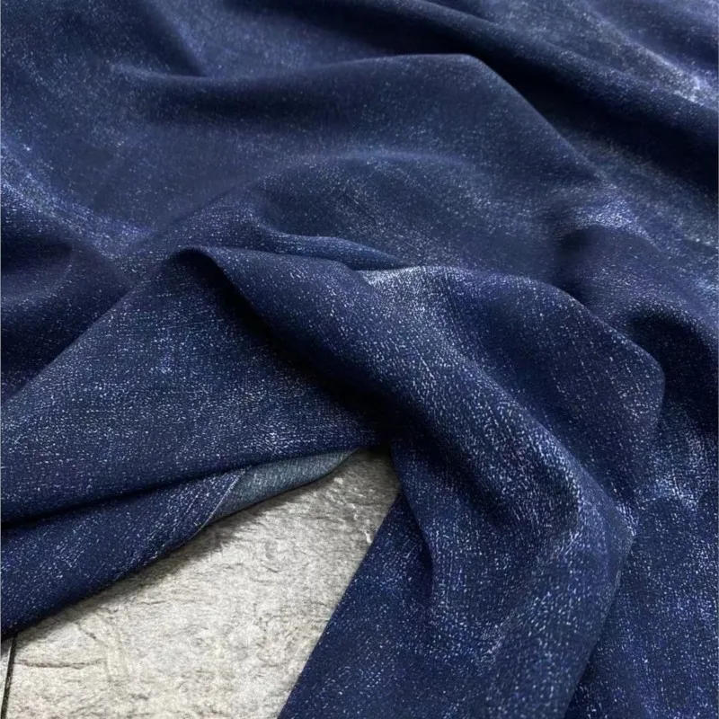 高級絞り染めスタイル 18 匁ストレッチ ダブル クレープ シルク生地サマー シャツ ドレス