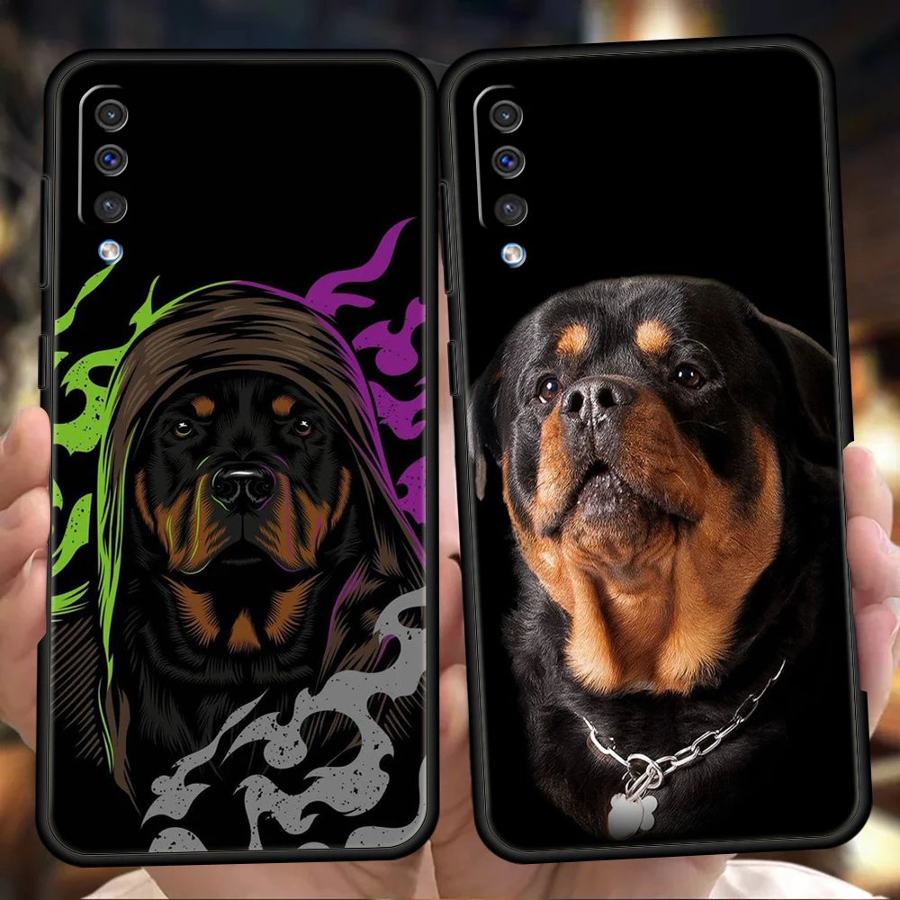 Rottweiler Dog Phone Case for Samsung Galaxy A24 A13 A53 A73 A33 A22 A12 5G A02 A03 A70 A50 A10 A20 A30 Silicone Cover Shell Bag