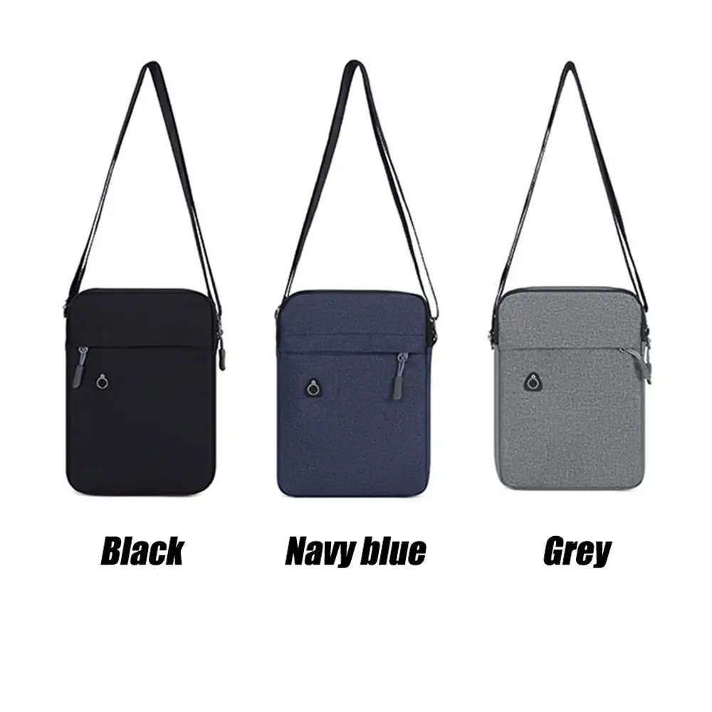 Men Phone Bag Crossbody Bag Fashion Shoulder Bags Mini Male Chest Pack Canvas Travel Clutch Bag Simple Black Packet