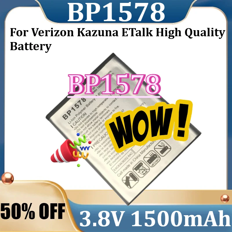 

BP1578 for Verizon Kazuna ETalk High Quality Battery New BP1578 3.8V 1500mAh Mobile Phone Battery