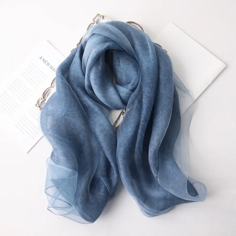 

Spring New Double-layer Thin Silk Wool Fluffy Scarf Autumn and Winter Versatile Fashion Mulberry Shawl Women