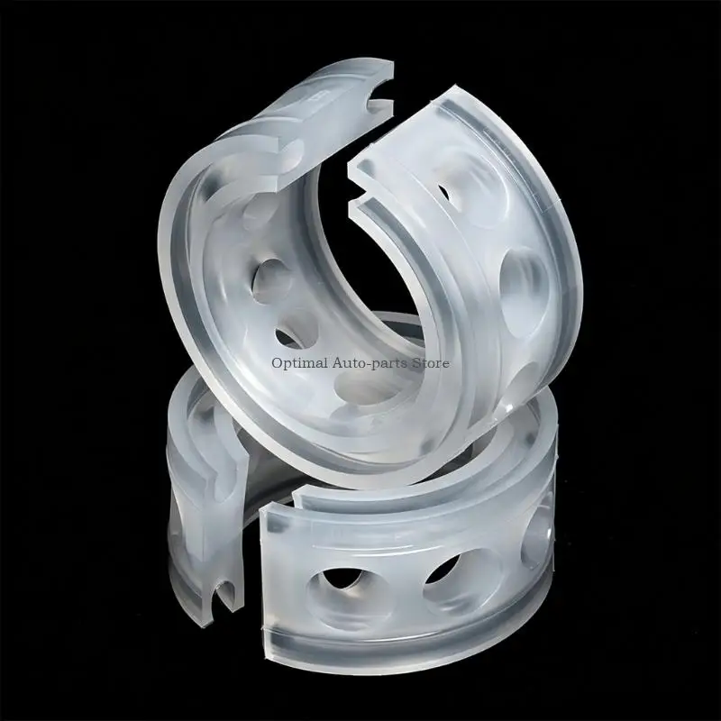  Automotive Suspension Spring Buffers, Translucent Grooved Bodies with Open Centers for Spring Installation Tasks