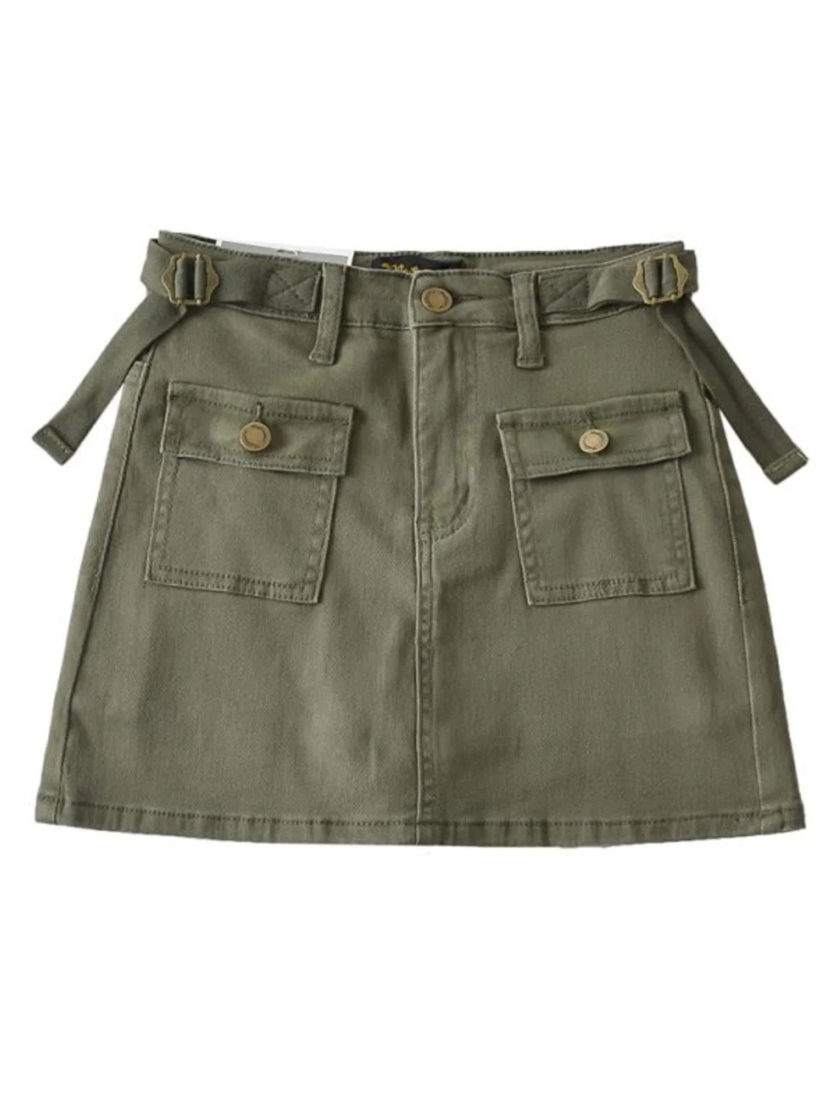 

Millennium Hot Girl Denim Skirt Women's High Waist A-Line Slim Fit ort Skirt Anti-Light Cotton Polyester Blend