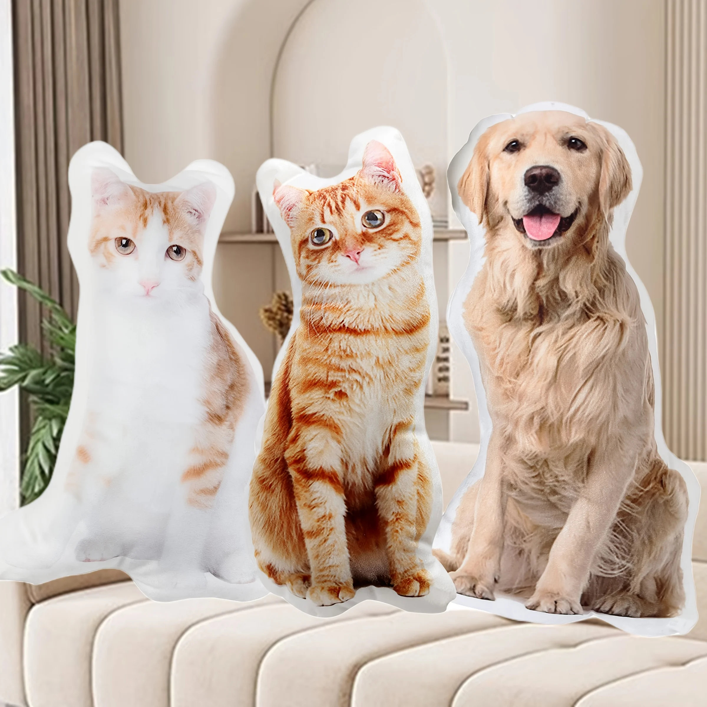 Personalized 3D Plush Throw Pillow Custom Photo Printed