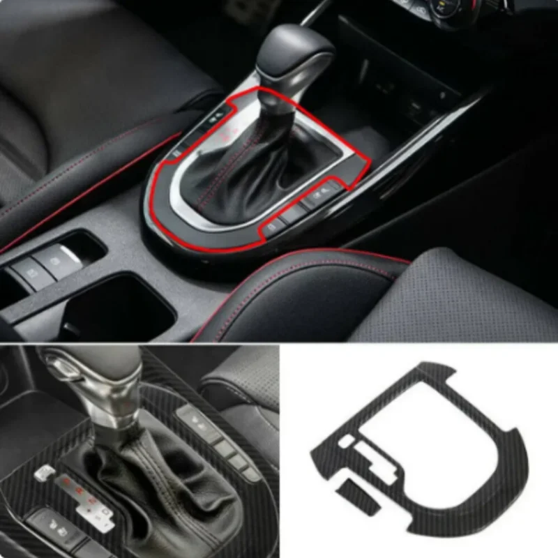 For Kia Forte Cerato K3 2019-2022 Carbon Fiber Gear Shift Box Cover Trim Molding Decoration Frame Car Accessories - Image 3
