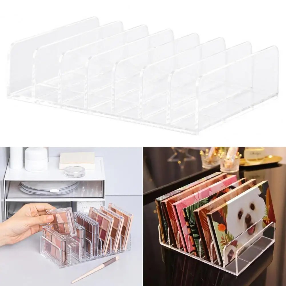 Storage Rack with Divided Spaces Money Storage Rack Heavy Duty Desktop Organizer with 7 Compartments Ideal for Cash Eyeshadow