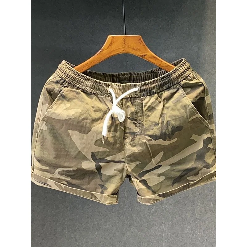 

Camouflage Men's Shorts Summer 100% Cotton Stretch Casual Cargo Shorts Men's Baggy Shorts